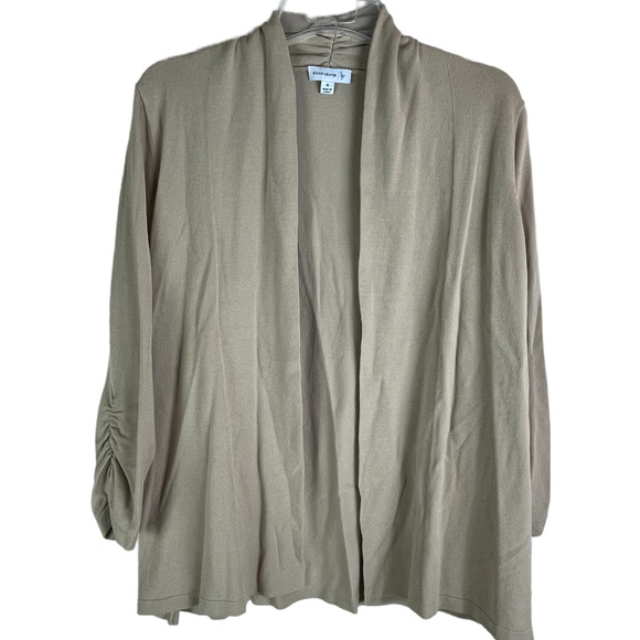 Susan Graver Sweaters - Susan Graver size 1x open cardigan beige